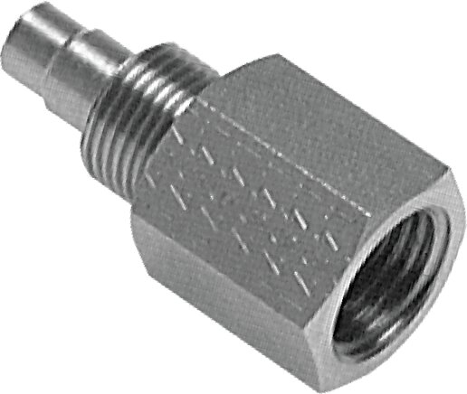 Exemplary representation: CK screw-on fitting with female thread (pressure gauge fitting), without nut, 1.4571