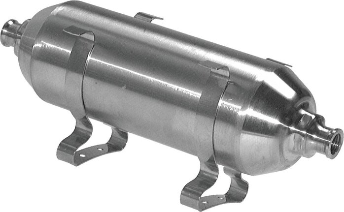 Exemplary representation: Stainless steel compressed air tank