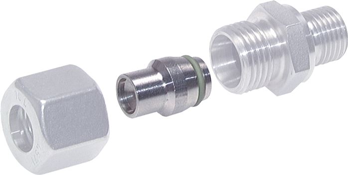 Application examples: Mounting example for closing plug for cutting ring fitting