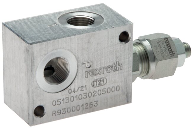Exemplary representation: Pipe pressure relief valve (nominal flow 30 l/min)