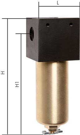 Exemplary representation: High-pressure compressed air filter - standard HD