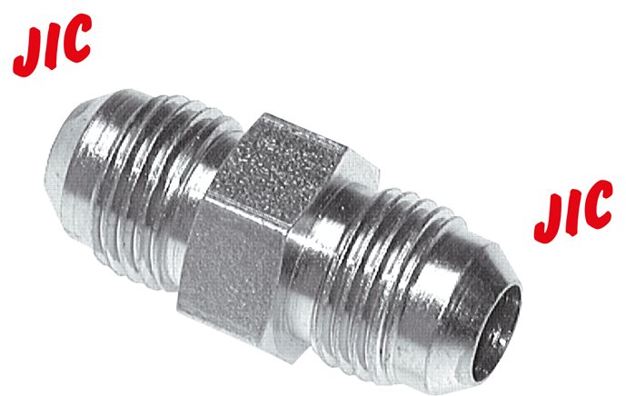 Exemplary representation: Straight screw connections with JIC thread (male), galvanised steel