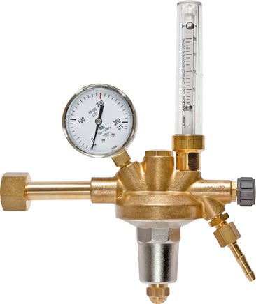 Exemplary representation: Cylinder pressure regulator, with flowmeter