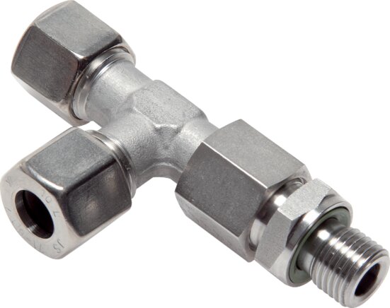 Exemplary representation: Adjustable L-screw-in fitting, 1.4571