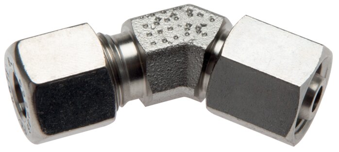 Exemplary representation: Adjustable 45° connection fitting with sealing cone & O-ring, 1.4571