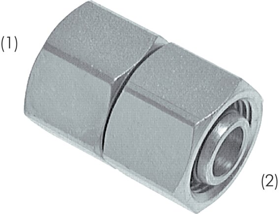Exemplary representation: Reducing insert with sealing cone & O-ring, galvanised steel
