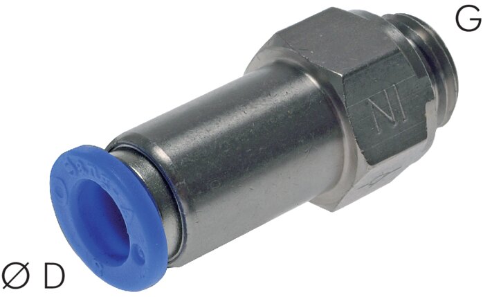 Exemplary representation: Check valve with plug-in connection