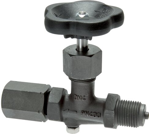 Exemplary representation: Pressure gauge shut-off valve clamping sleeve - journal (steel)