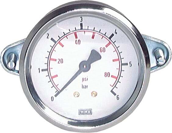 Exemplary representation: Built-in pressure gauge, 3-edged front ring