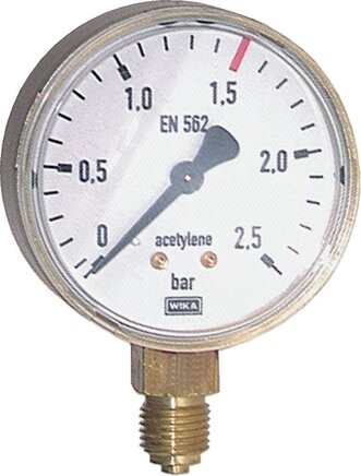 Exemplarische Darstellung: Schweißtechnikmanometer für Acetylen