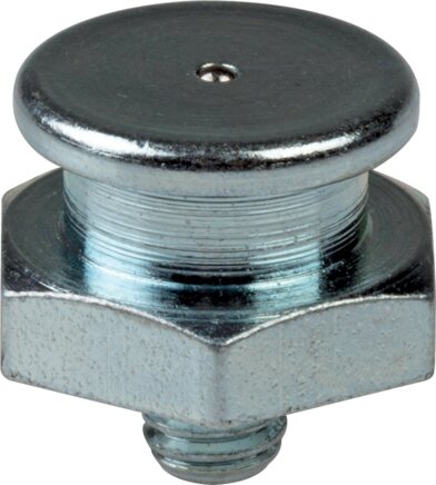 detailed view: Flat grease nipple to DIN 3404 (galvanised steel)