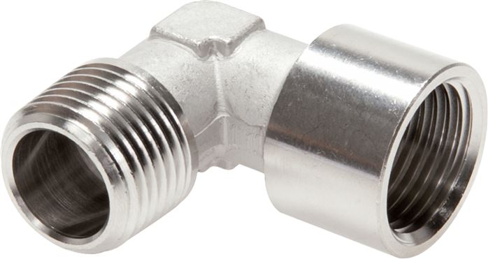 Exemplary representation: 90° screw-in angle with female & male thread (forged), 1.4404