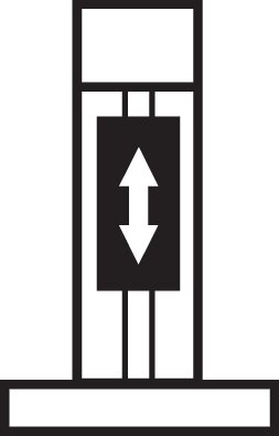 Schematic symbol: Piston vibrator